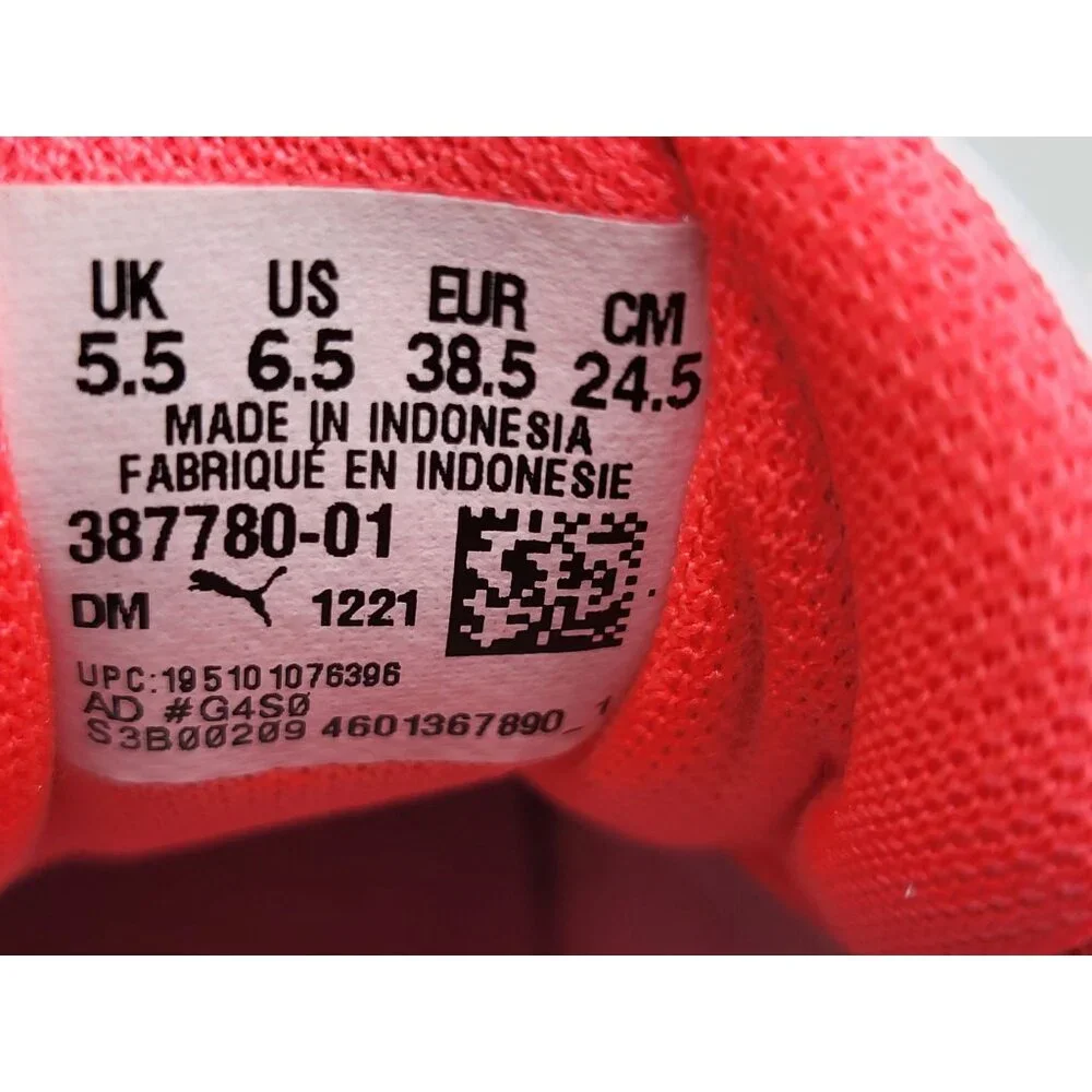 Puma Cali Women's 6.5 White‎ Pink Leather Platform Sneakers 387780-01
